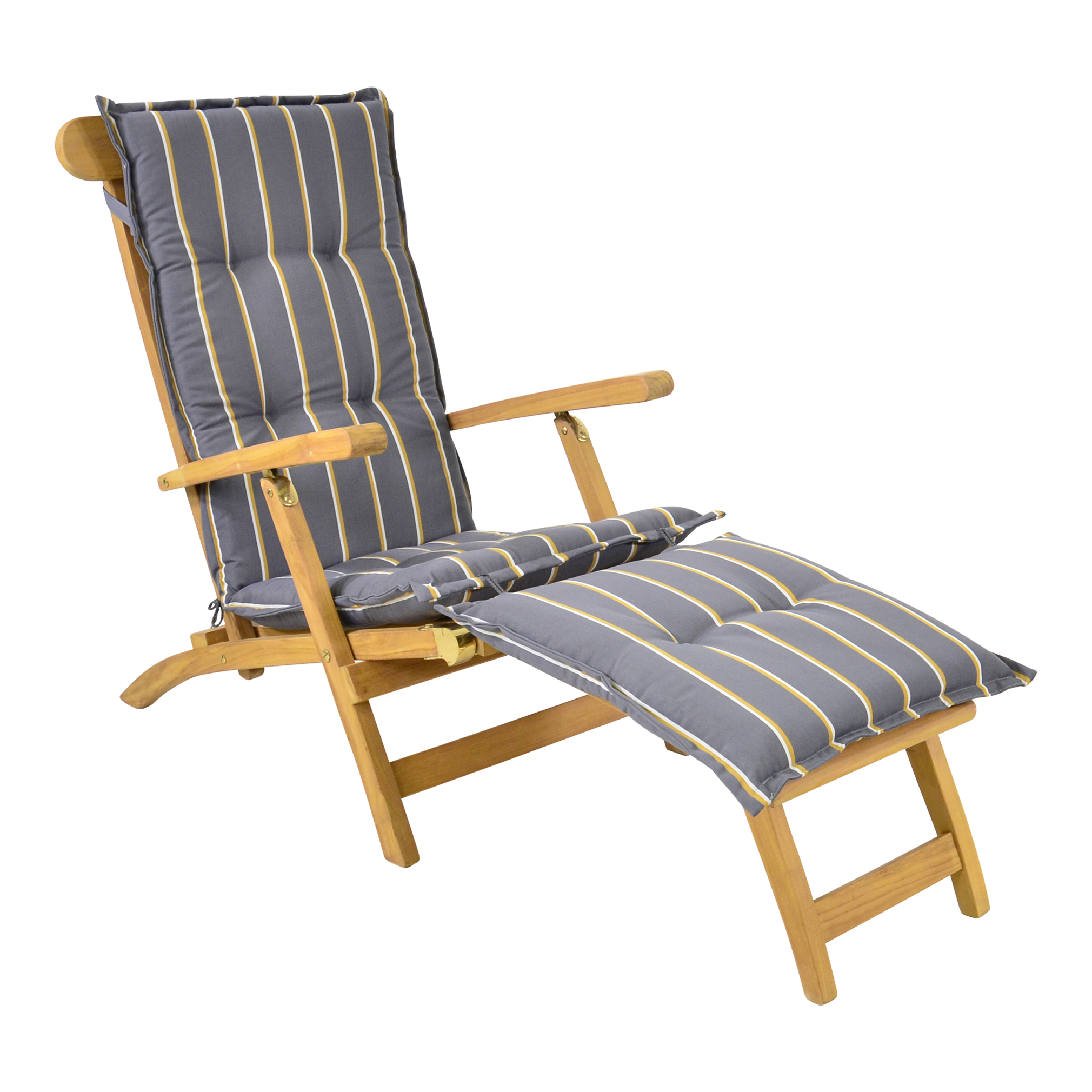 Tuinkussen deckchair streep antraciet