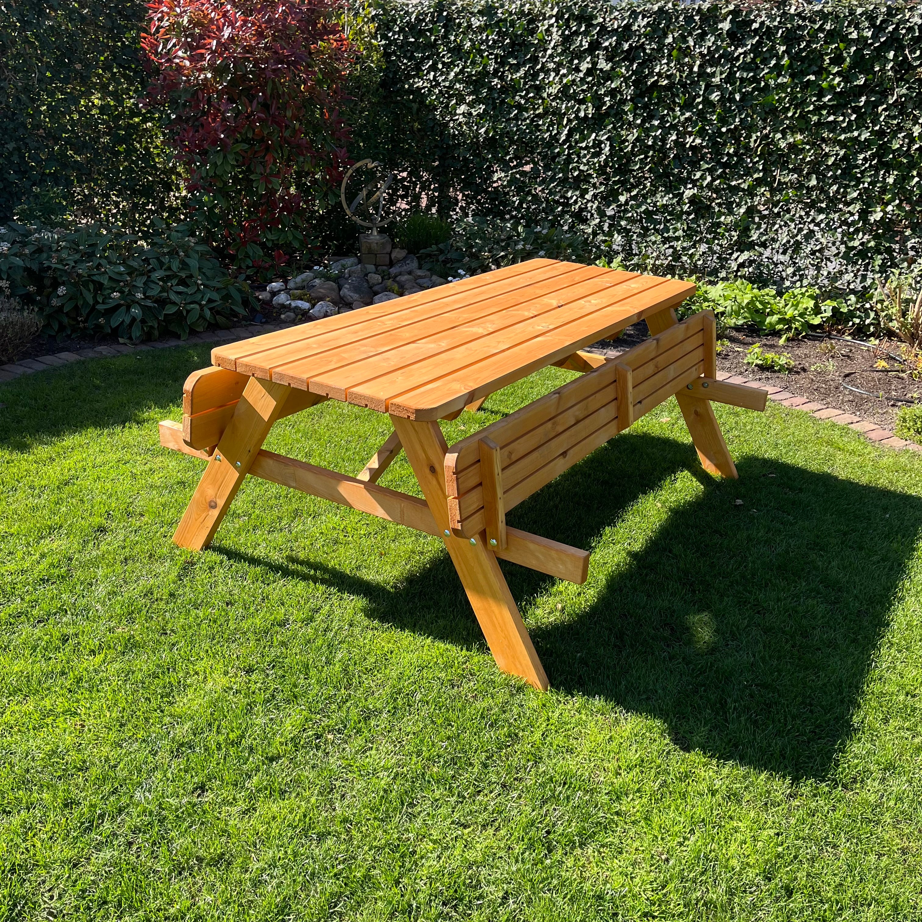 Picknicktisch DeLuxe | Douglas-Look/Redwood | 200cm